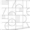 ESTAhome papier peint art déco blanc et noir - 53 cm x 10.05 m - 139142