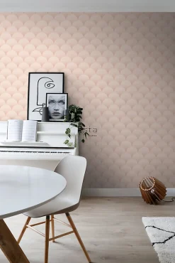 ESTAhome papier peint art déco rose clair - 50 x 900 cm - 139465
