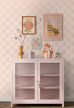 ESTAhome papier peint art déco rose clair - 50 x 900 cm - 139465