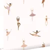 ESTAhome papier peint ballerines terracotta et rose lilas - 53 cm x 10.05 m - 139536