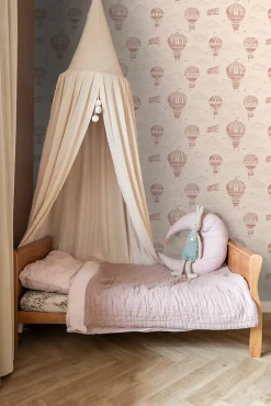 ESTAhome papier peint ballons à air chaud rose terracotta - 50 x 900 cm - 139717