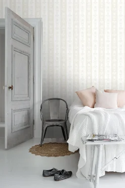 ESTAhome papier peint baroque blanc et argent - 53 cm x 10.05 m - 136846