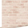 ESTAhome papier peint brique rose pêche clair - 53 cm x 10.05 m - 139166