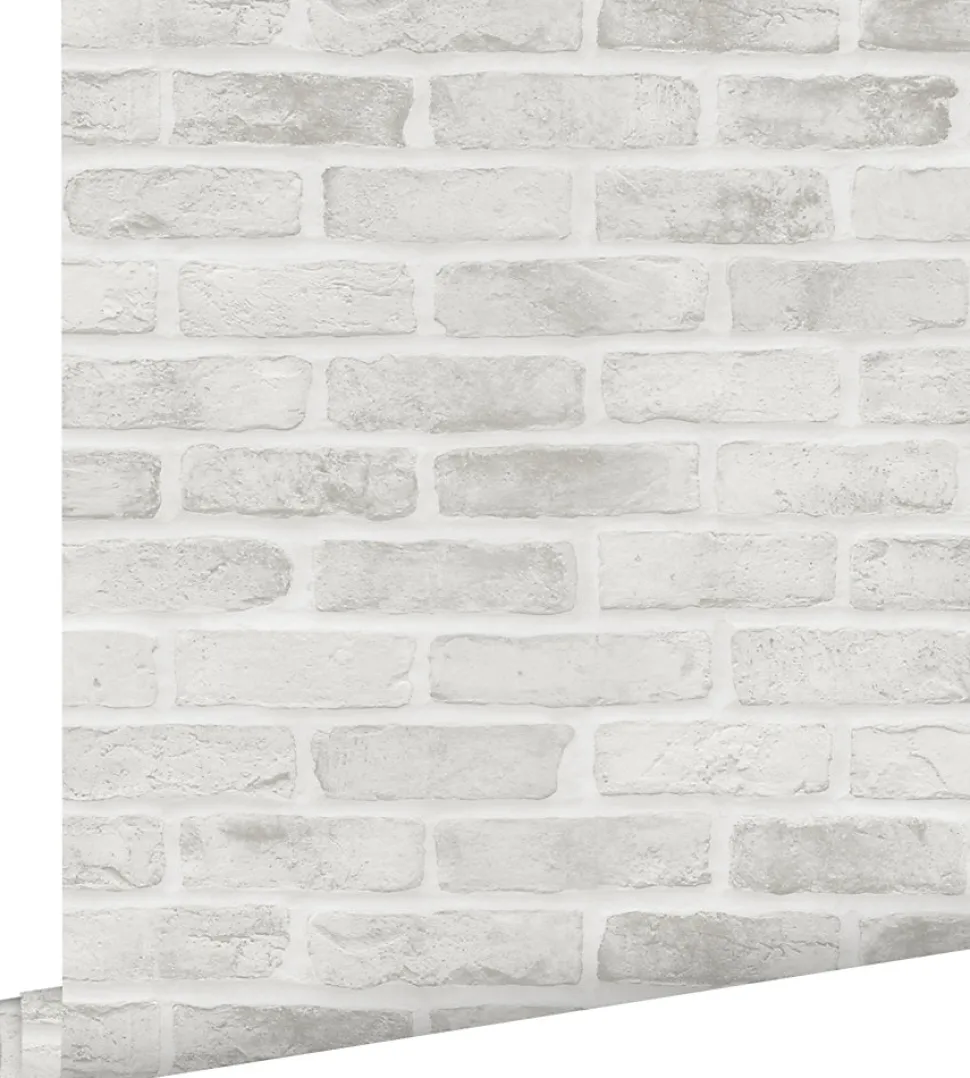 ESTAhome papier peint brique gris - 53 cm x 10.05 m - 139137