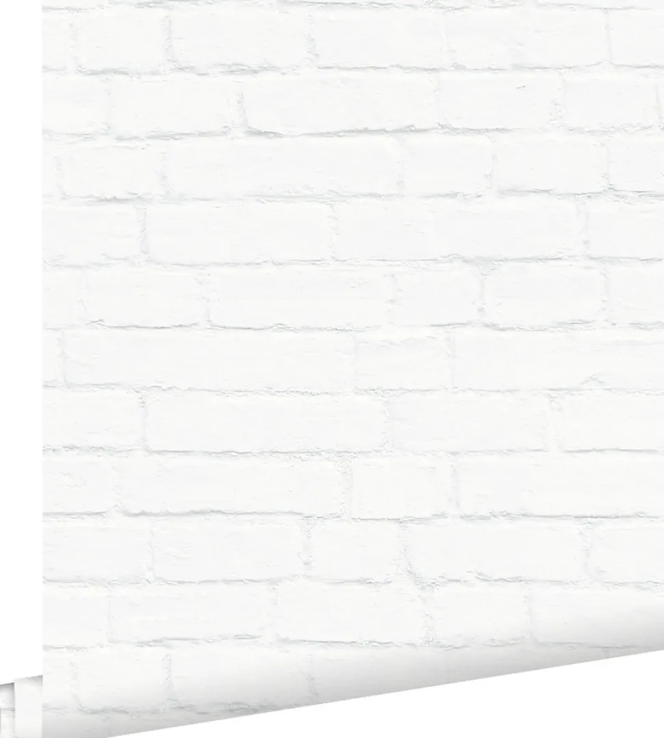 ESTAhome papier peint brique blanc - 53 cm x 10.05 m - 138533