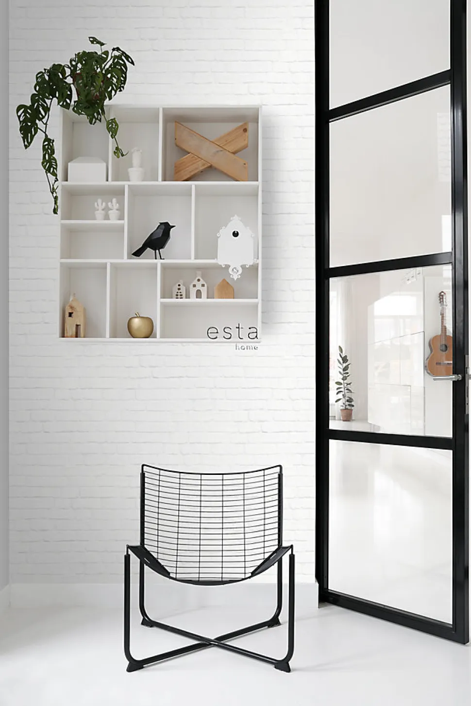 ESTAhome papier peint brique blanc - 53 cm x 10.05 m - 138533