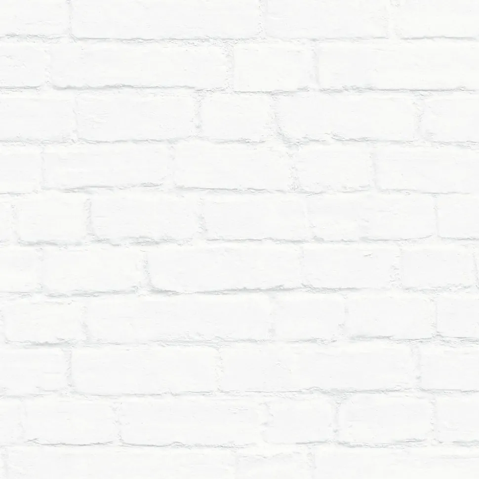 ESTAhome papier peint brique blanc - 53 cm x 10.05 m - 138533