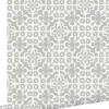 ESTAhome papier peint carreaux de ciment taupe - 53 cm x 10.05 m - 128045