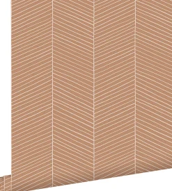 ESTAhome papier peint chevron terracotta claire - 53 cm x 10.05 m - 139357