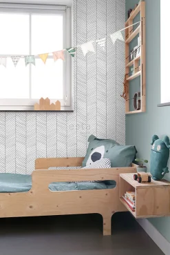 ESTAhome papier peint chevron noir et blanc - 53 cm x 10.05 m - 139106