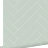 ESTAhome papier peint chevron vert menthe et blanc - 53 cm x 10.05 m - 139221