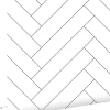 ESTAhome papier peint chevron noir et blanc - 53 cm x 10.05 m - 139219