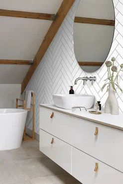 ESTAhome papier peint chevron noir et blanc - 53 cm x 10.05 m - 139219