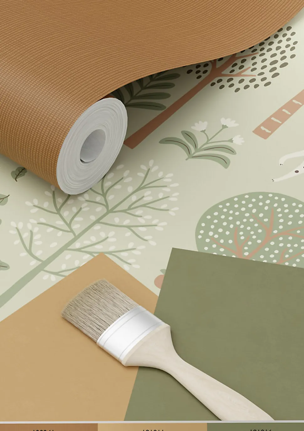 ESTAhome papier peint chiens vert menthe grisé - 53 cm x 10.05 m - 139712