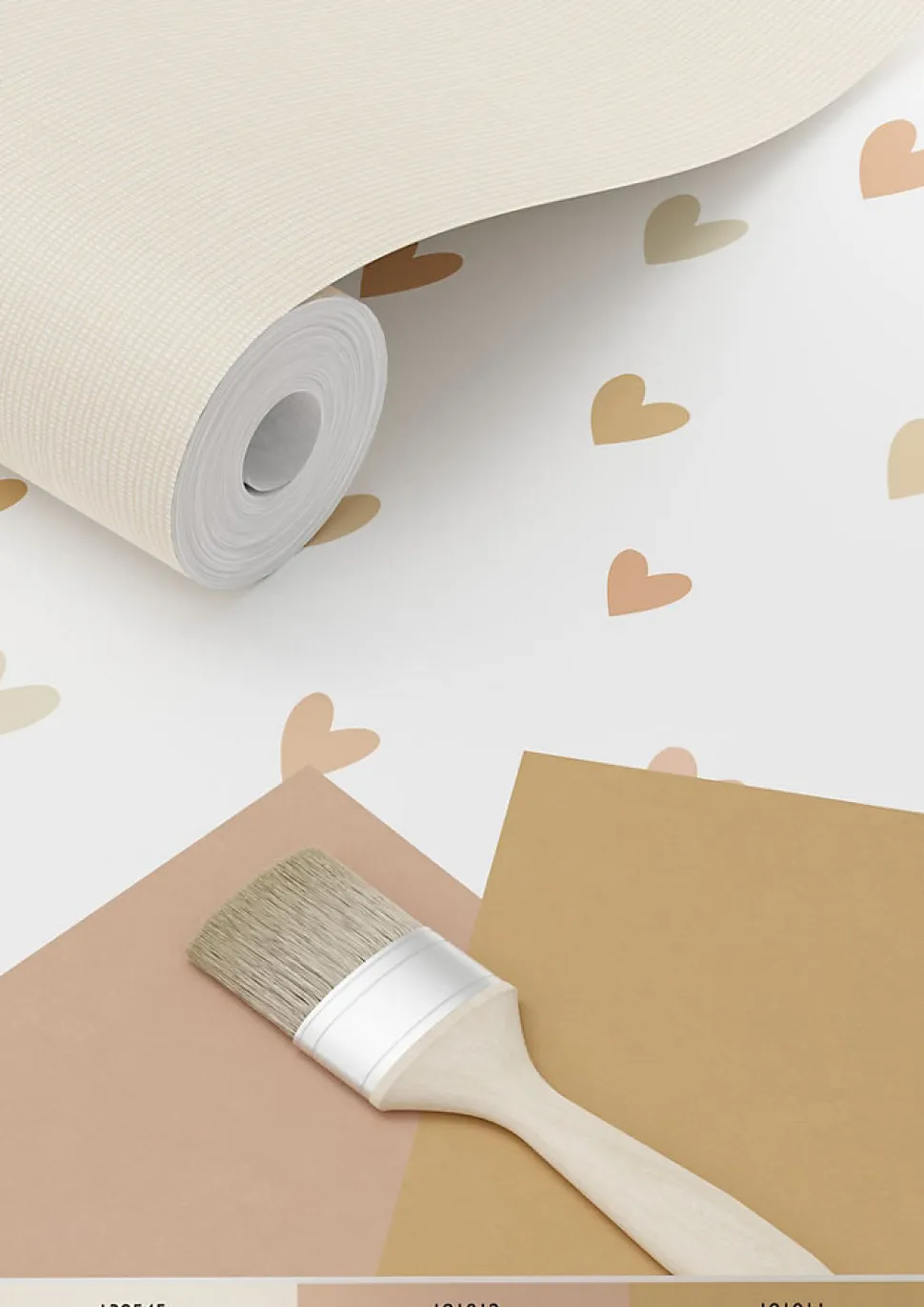 ESTAhome papier peint coeurs terracotta et beige - 53 cm x 10.05 m - 139755