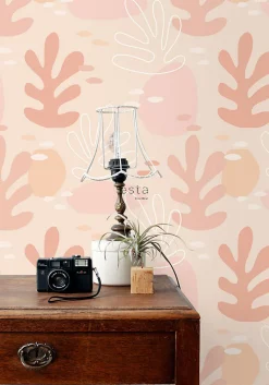 ESTAhome papier peint corail rose clair - 50 x 900 cm - 139541