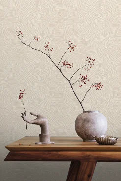 ESTAhome papier peint 3D motif nuages beige clair - 53 cm x 10.05 m - 139660