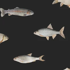 ESTAhome papier peint des poissons noir et gris - 50 x 900 cm - 139363