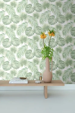 ESTAhome papier peint feuilles tropicales vert menthe - 53 cm x 10.05 m - 139012