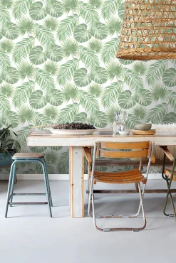 ESTAhome papier peint feuilles tropicales vert menthe - 53 cm x 10.05 m - 139012