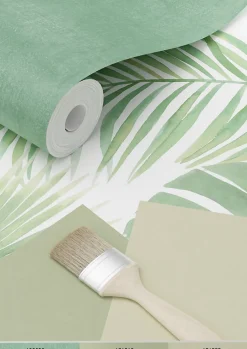 ESTAhome papier peint feuilles tropicales vert menthe - 53 cm x 10.05 m - 139012