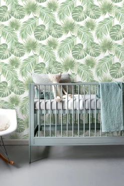ESTAhome papier peint feuilles tropicales vert menthe - 53 cm x 10.05 m - 139012