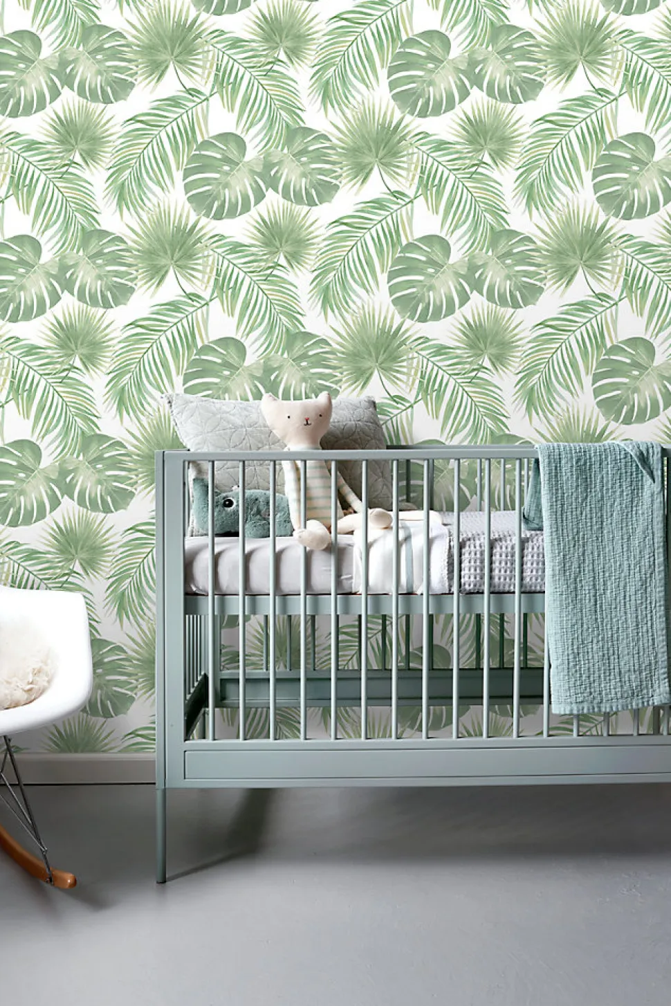 ESTAhome papier peint feuilles tropicales vert menthe - 53 cm x 10.05 m - 139012