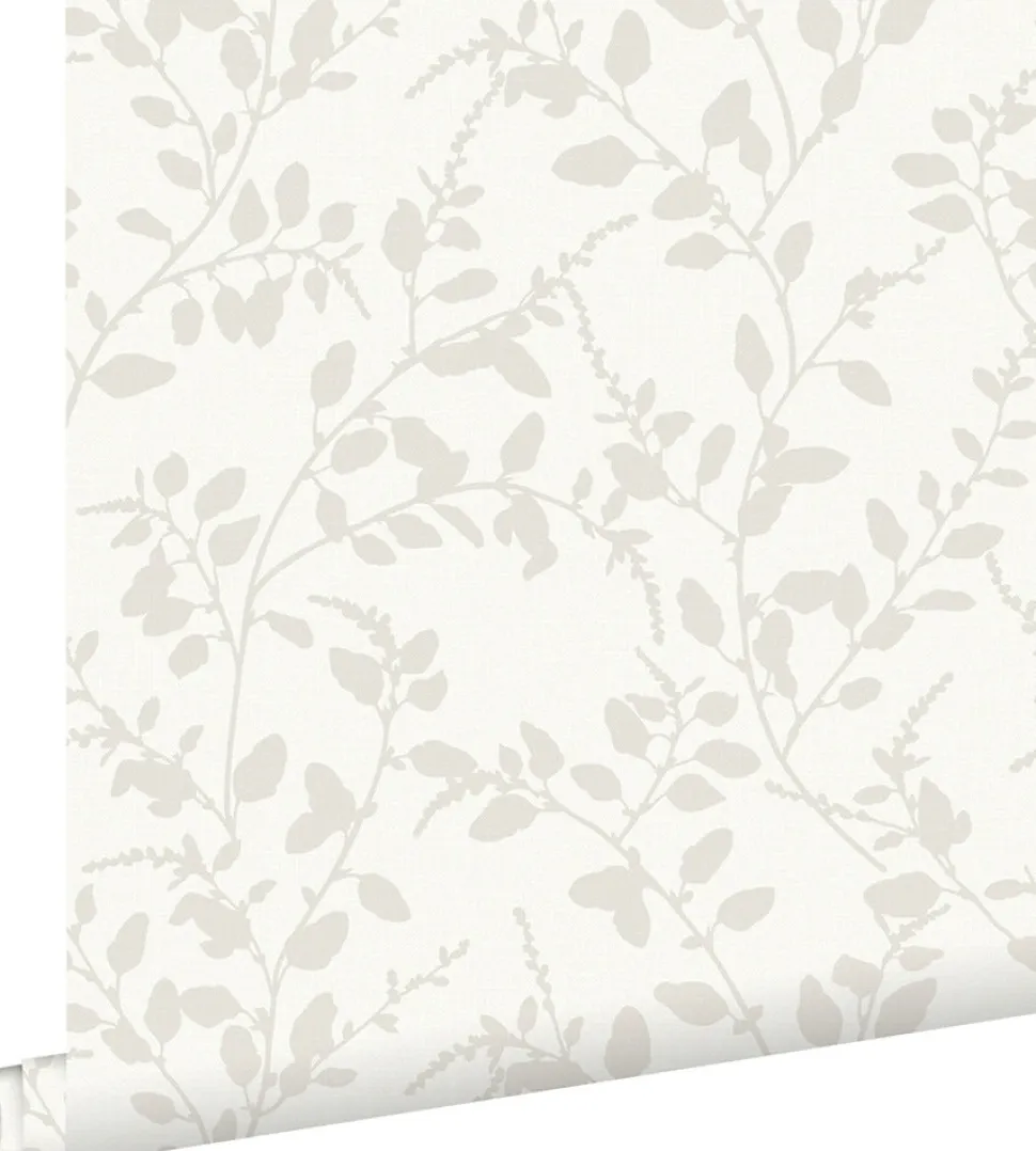 ESTAhome papier peint feuilles blanc - 53 cm x 10.05 m - 148728