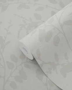 ESTAhome papier peint feuilles blanc - 53 cm x 10.05 m - 148728