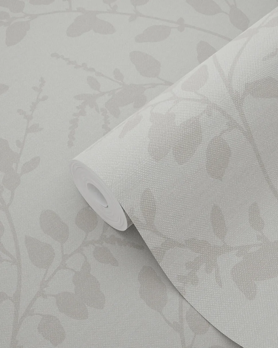 ESTAhome papier peint feuilles blanc - 53 cm x 10.05 m - 148728