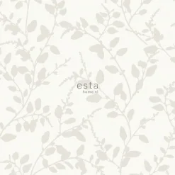ESTAhome papier peint feuilles blanc - 53 cm x 10.05 m - 148728