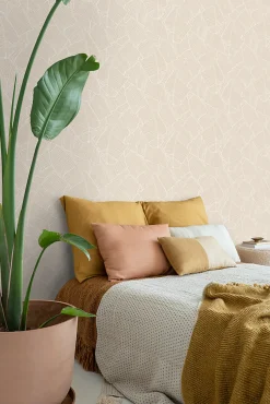 ESTAhome papier peint feuilles beige - 53 cm x 10.05 m - 130931