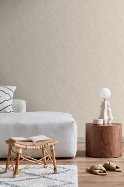 ESTAhome papier peint feuilles beige - 53 cm x 10.05 m - 130931
