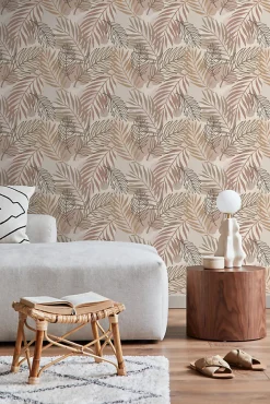 ESTAhome papier peint feuilles beige - 50 x 900 cm - 139819