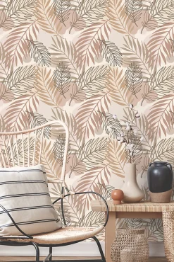 ESTAhome papier peint feuilles beige - 50 x 900 cm - 139819