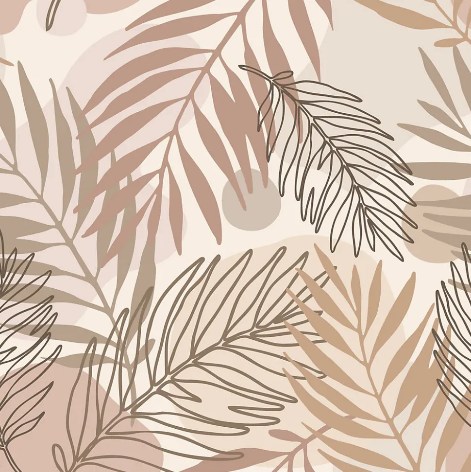 ESTAhome papier peint feuilles beige - 50 x 900 cm - 139819