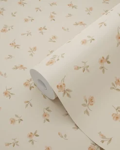 ESTAhome papier peint fleurs intage beige - 53 cm x 10.05 m - 139834