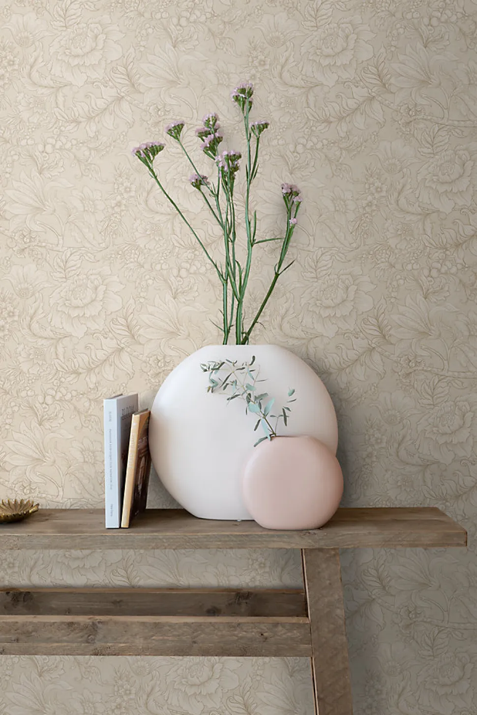 ESTAhome papier peint fleurs beige - 53 cm x 10.05 m - 139795
