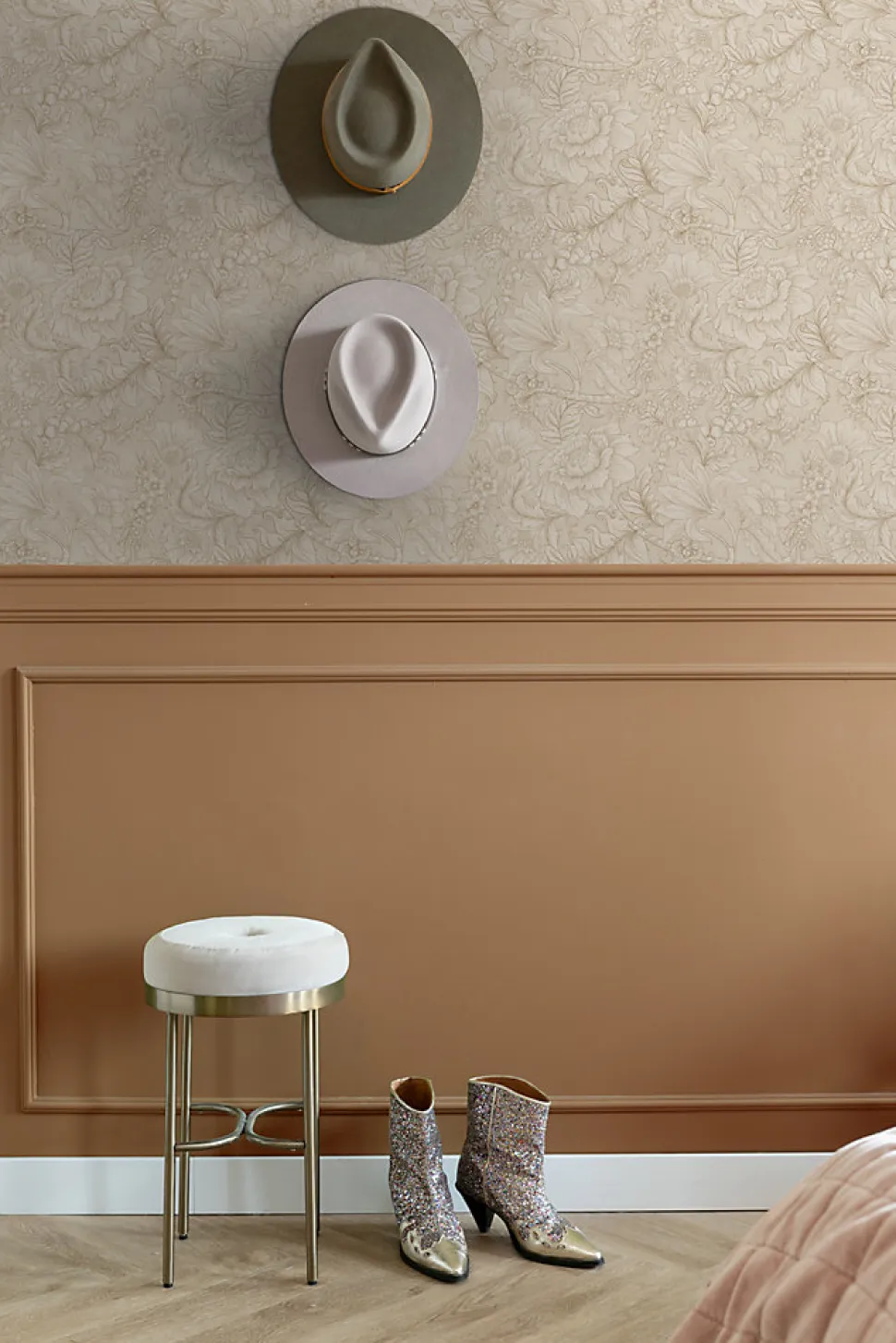 ESTAhome papier peint fleurs beige - 53 cm x 10.05 m - 139795