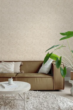 ESTAhome papier peint fleurs beige - 53 cm x 10.05 m - 139795
