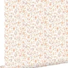 ESTAhome papier peint fleurs rose, terracotta et violet - 53 cm x 10.05 m - 139579