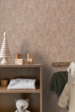 ESTAhome papier peint fleurs rose terracotta - 53 cm x 10.05 m - 139700
