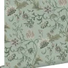 ESTAhome papier peint fleurs vintage vert céladon - 53 cm x 10.05 m - 139413