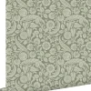 ESTAhome papier peint fleurs vert olive grisé - 50 x 900 cm - 139784