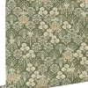 ESTAhome papier peint fleurs vintage de style art nouveau vert foncé - 50 x 900 cm - 130972