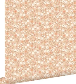 ESTAhome papier peint fleurs terracotta claire - 53 cm x 10.05 m - 139580