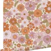 ESTAhome papier peint fleurs rétro violet et orange - 53 cm x 10.05 m - 130961