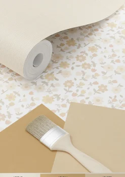 ESTAhome papier peint fleurs beige - 53 cm x 10.05 m - 139578