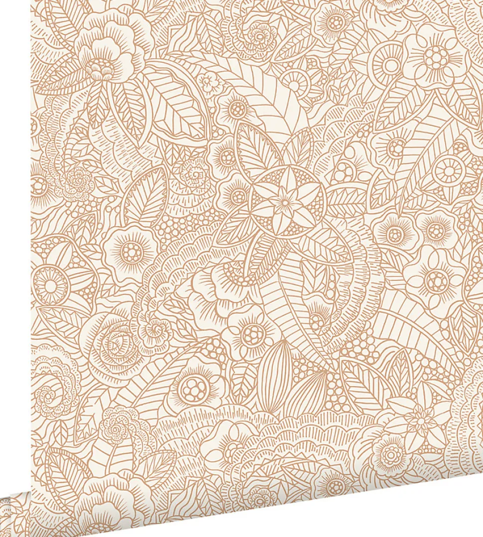 ESTAhome papier peint fleurs beige - 53 cm x 10.05 m - 139547