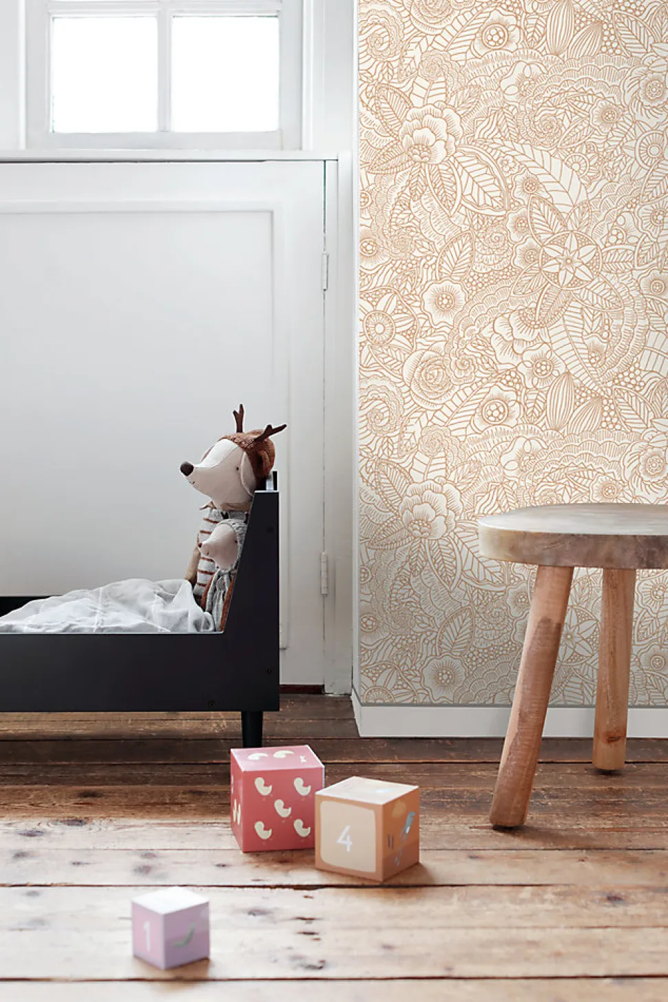 ESTAhome papier peint fleurs beige - 53 cm x 10.05 m - 139547